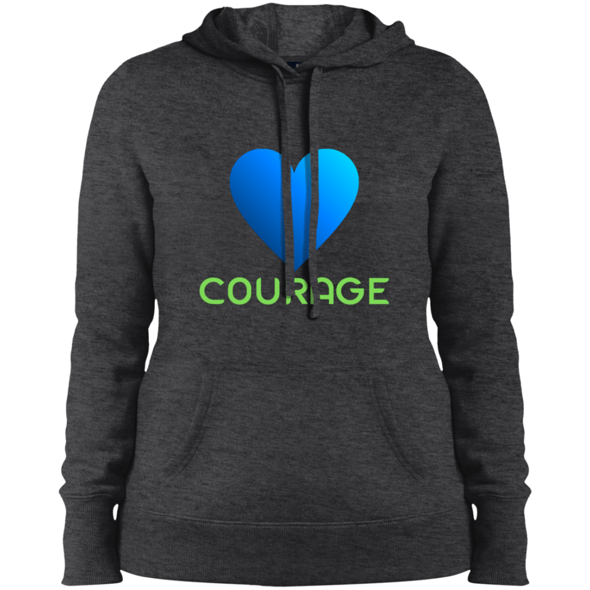 Blue heart - Courage - Ladies' Pullover Hooded Sweatshirt