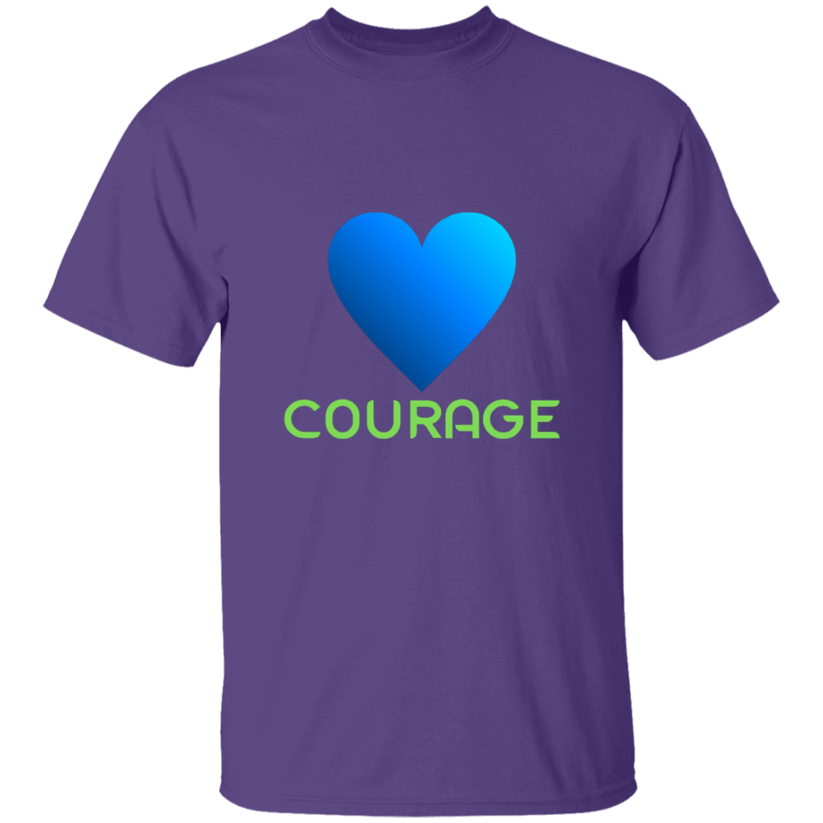 Blue heart - Courage - Youth 5.3 oz 100% Cotton T-Shirt