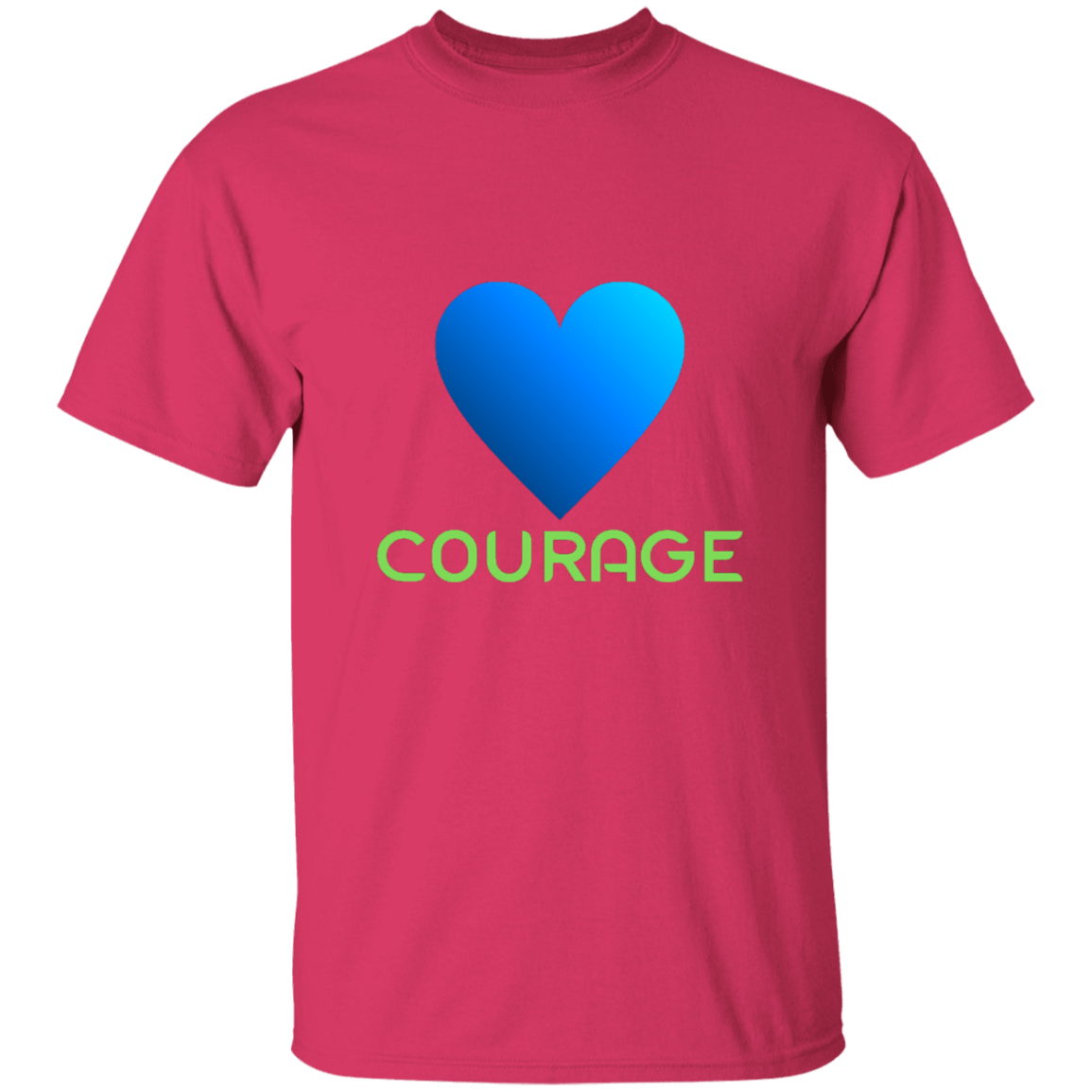 Blue heart - Courage - Youth 5.3 oz 100% Cotton T-Shirt