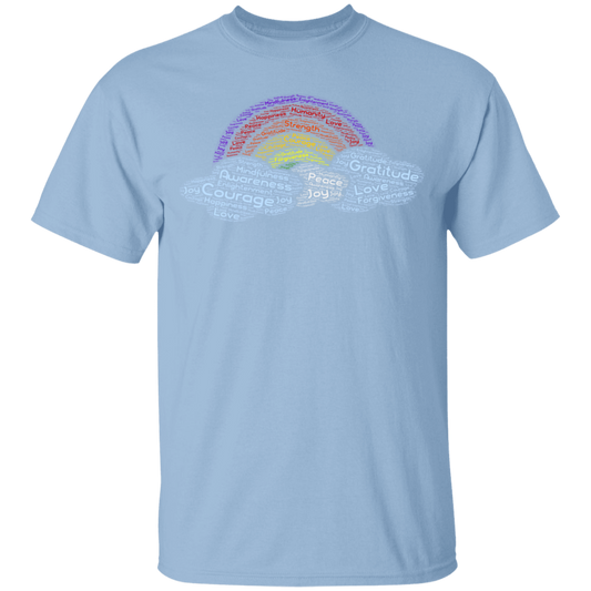 Word Art Rainbow - Youth 5.3 oz 100% Cotton T-Shirt