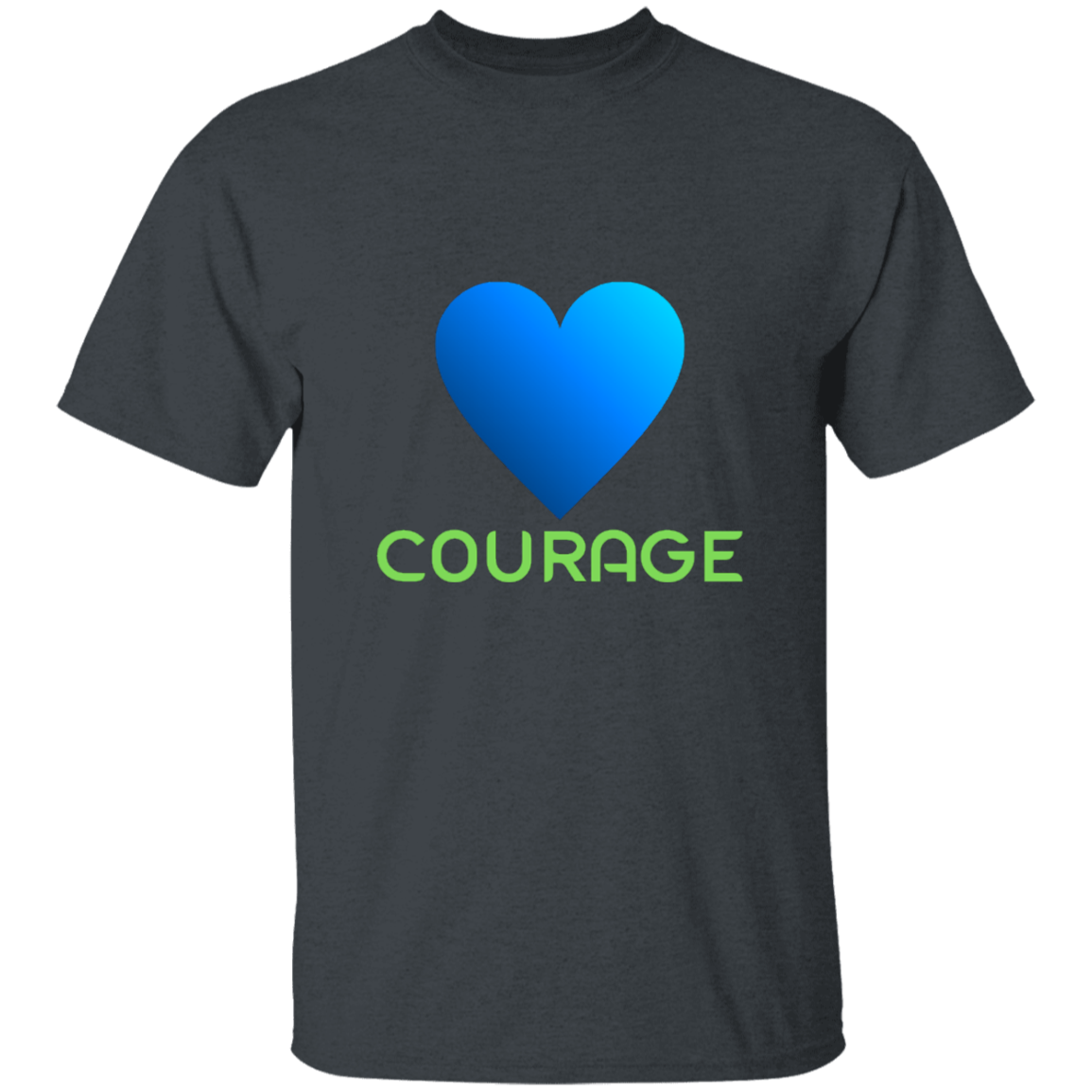 Blue heart - Courage - Youth 5.3 oz 100% Cotton T-Shirt