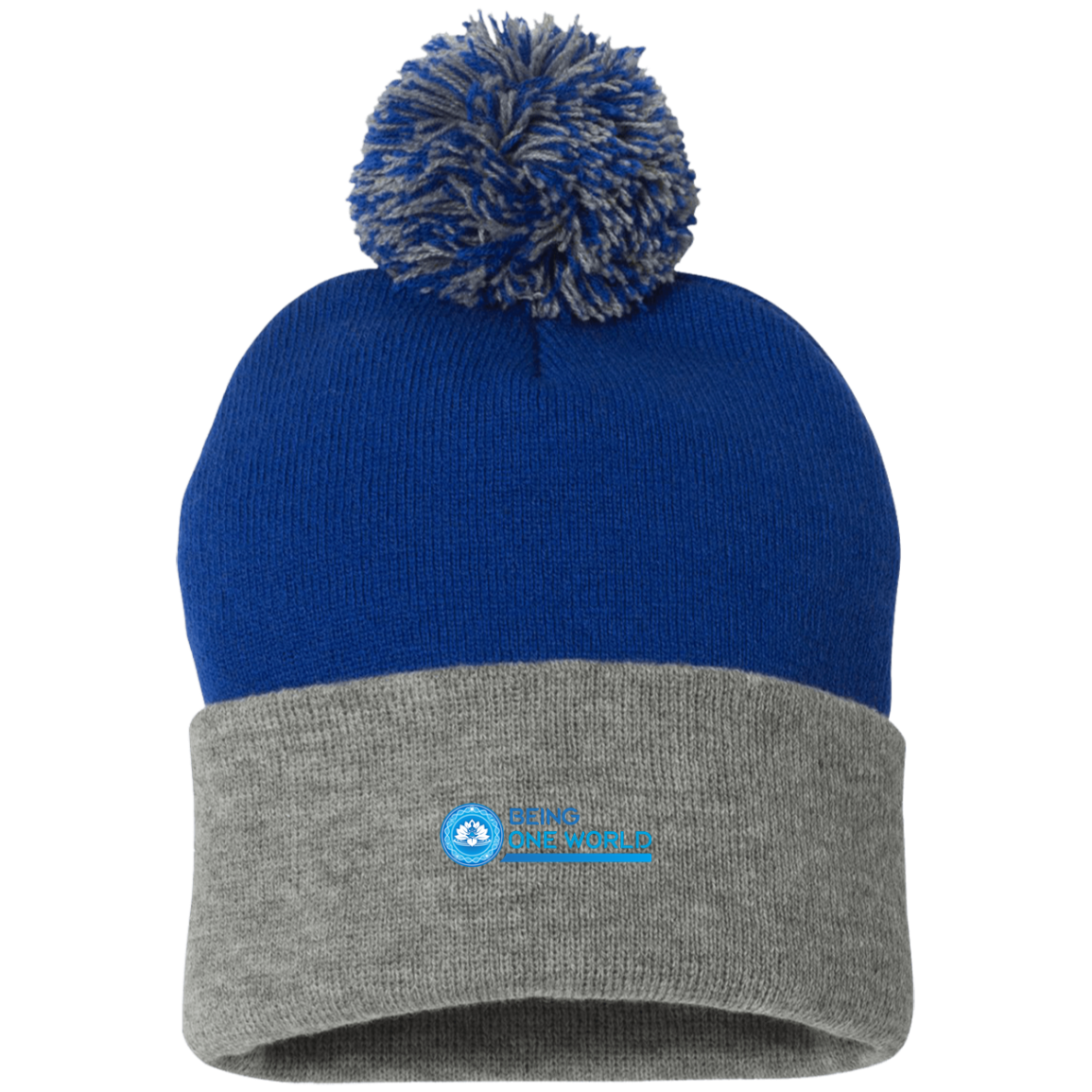 Pom Pom Knit Cap W/Logo