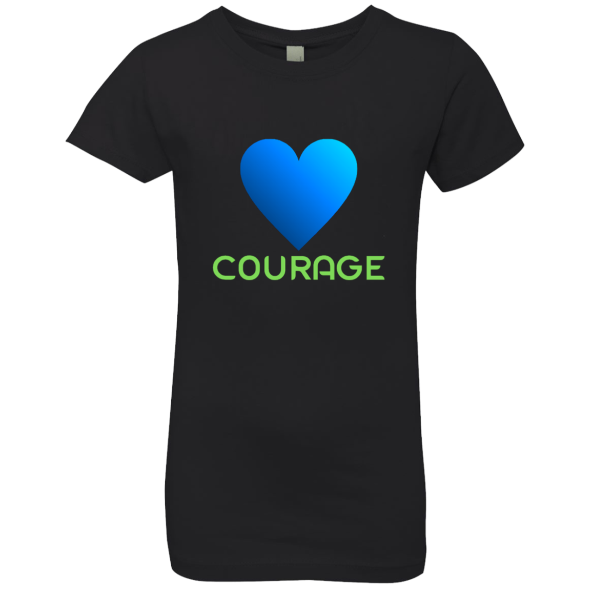 Blue heart - Courage - Girls' Princess T-Shirt