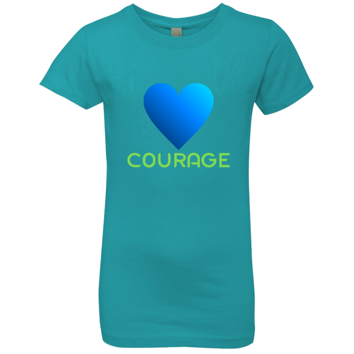 Blue heart - Courage - Girls' Princess T-Shirt