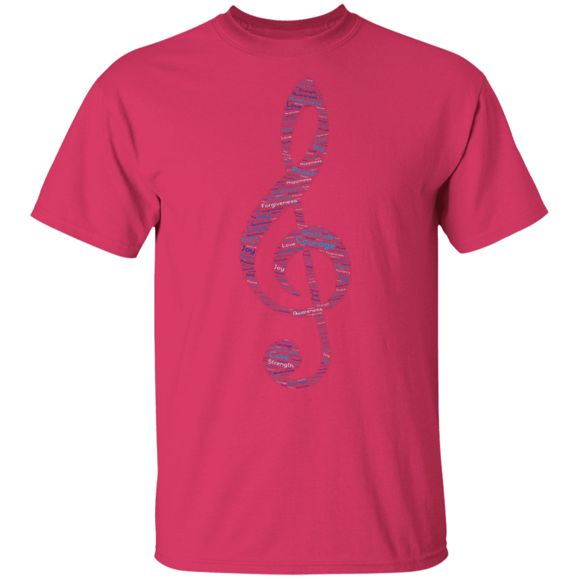 Word Art Music Note - Youth 5.3 oz 100% Cotton T-Shirt