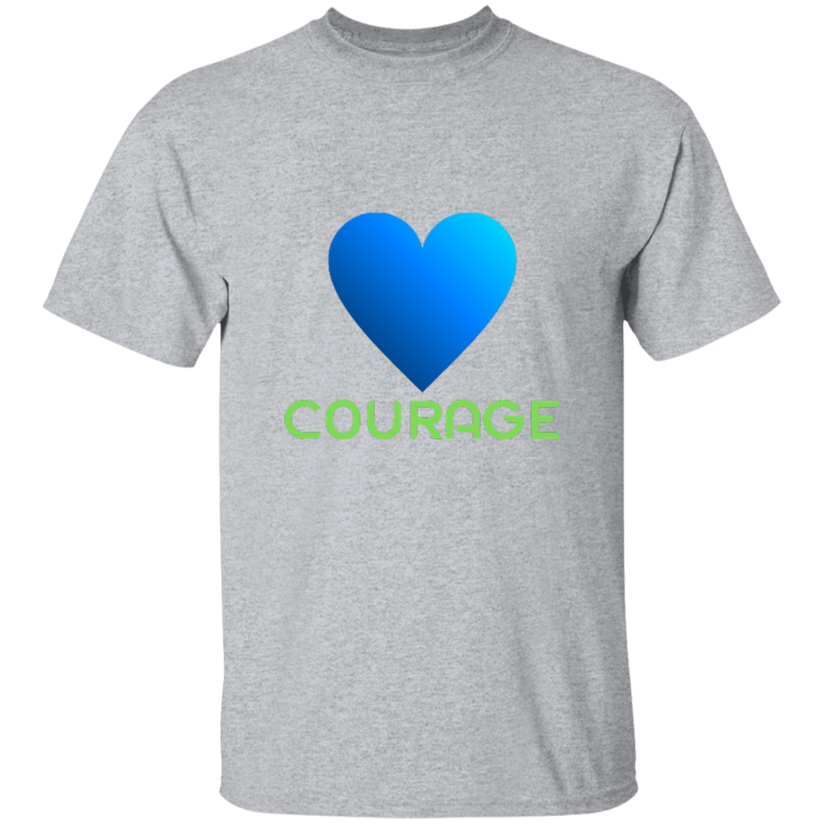 Blue heart - Courage - Youth 5.3 oz 100% Cotton T-Shirt