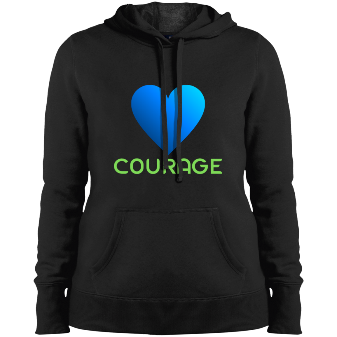 Blue heart - Courage - Ladies' Pullover Hooded Sweatshirt