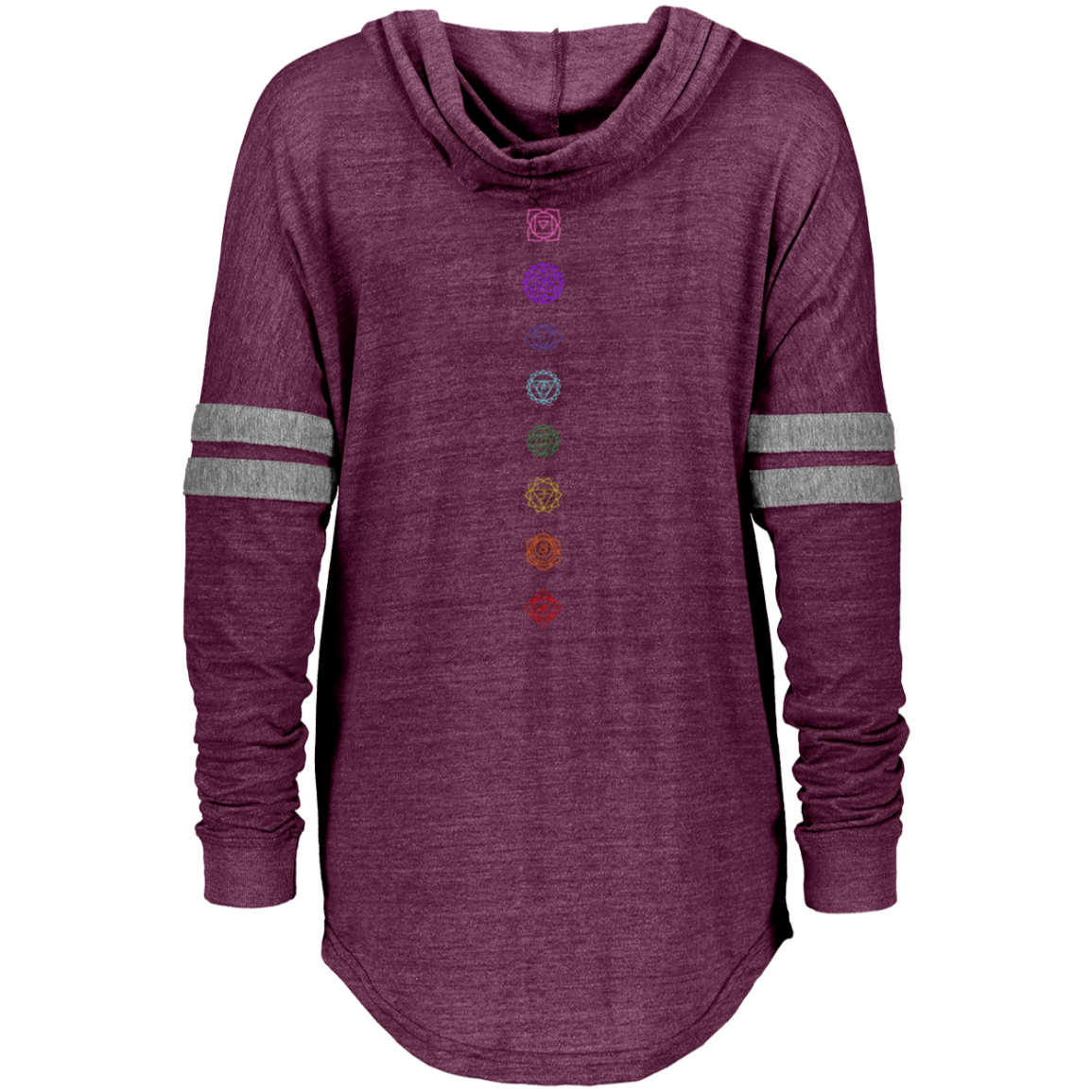 Chakras - Ladies Hooded Low Key Pullover