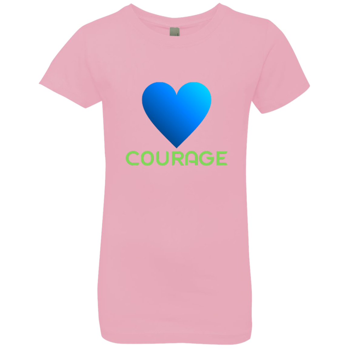 Blue heart - Courage - Girls' Princess T-Shirt