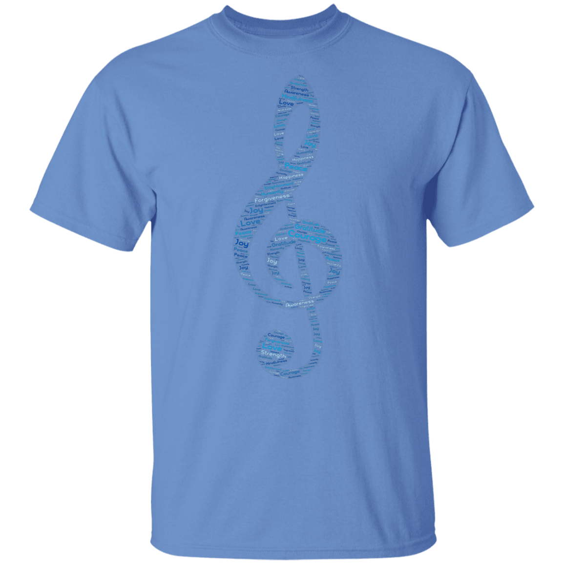 Word Art Music Note - Youth 5.3 oz 100% Cotton T-Shirt