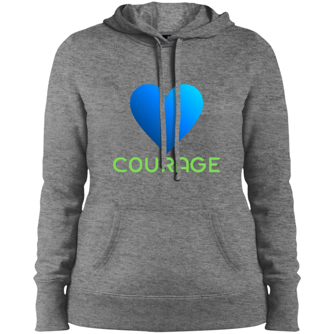 Blue heart - Courage - Ladies' Pullover Hooded Sweatshirt