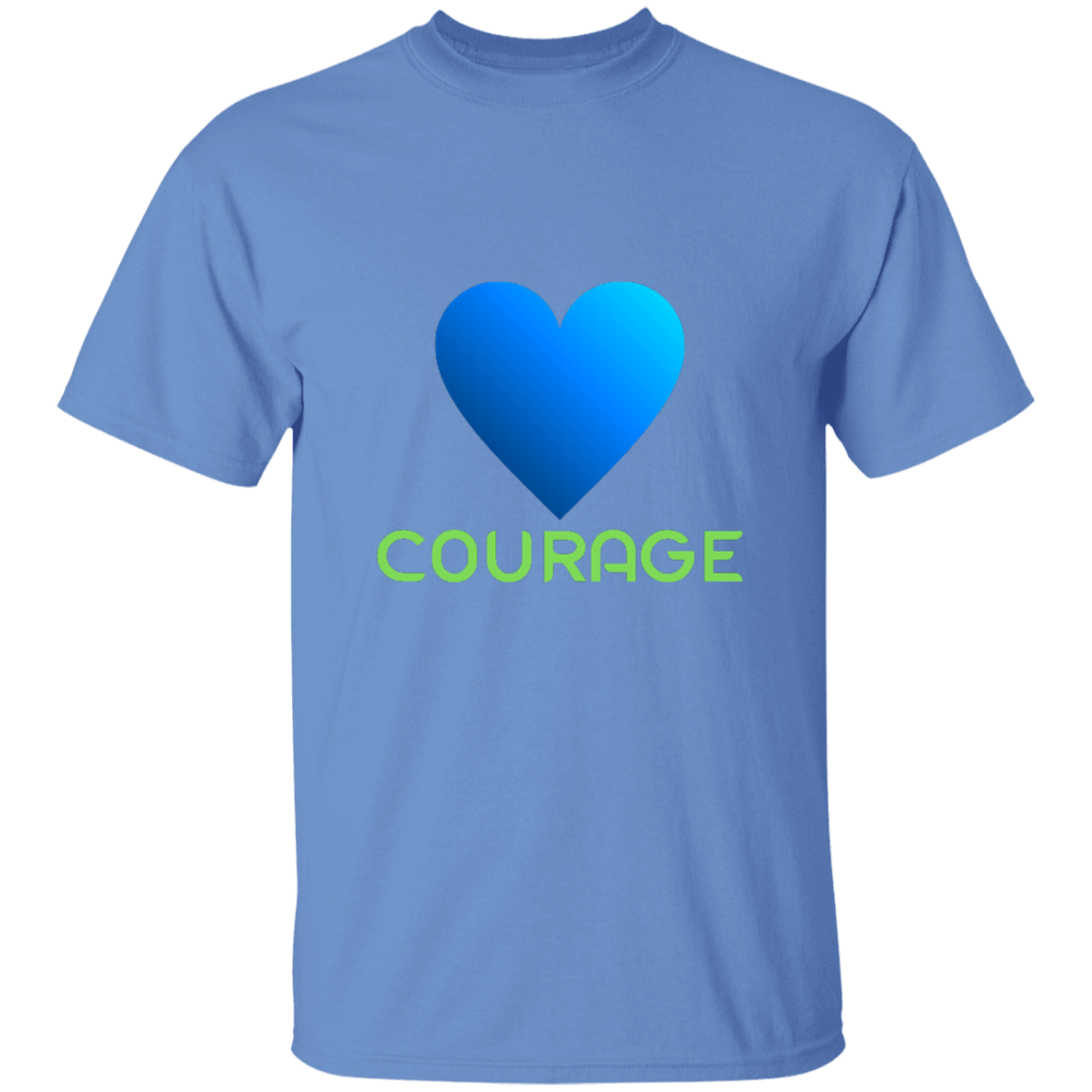 Blue heart - Courage - Youth 5.3 oz 100% Cotton T-Shirt