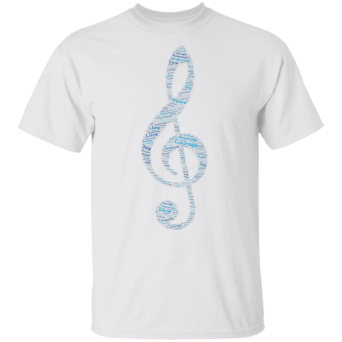 Word Art Music Note - Youth 5.3 oz 100% Cotton T-Shirt