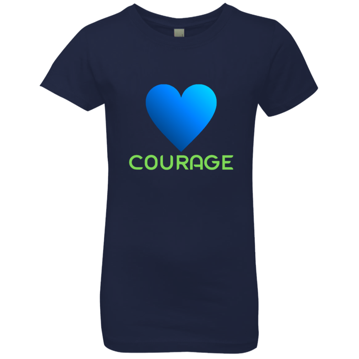 Blue heart - Courage - Girls' Princess T-Shirt