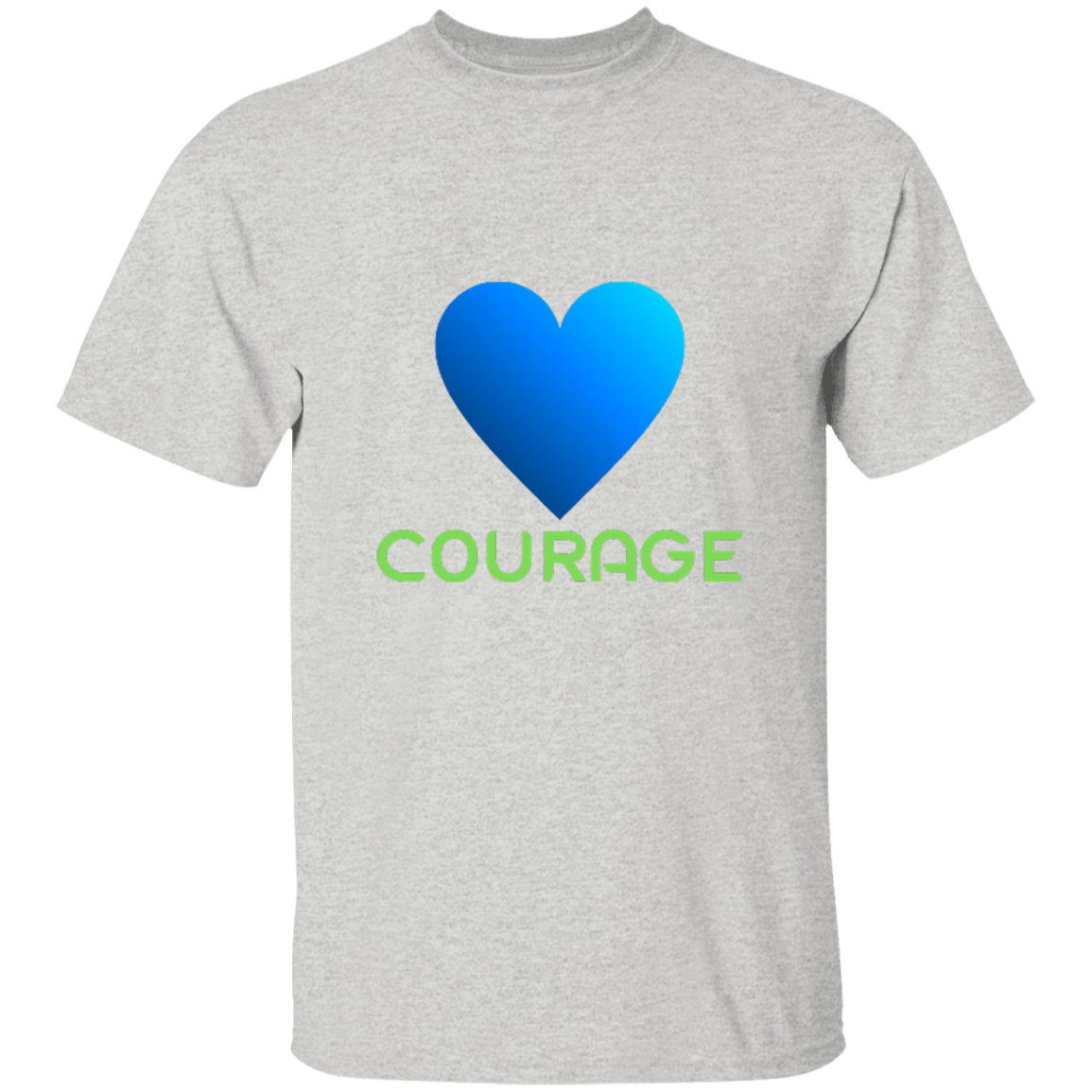 Blue heart - Courage - Youth 5.3 oz 100% Cotton T-Shirt