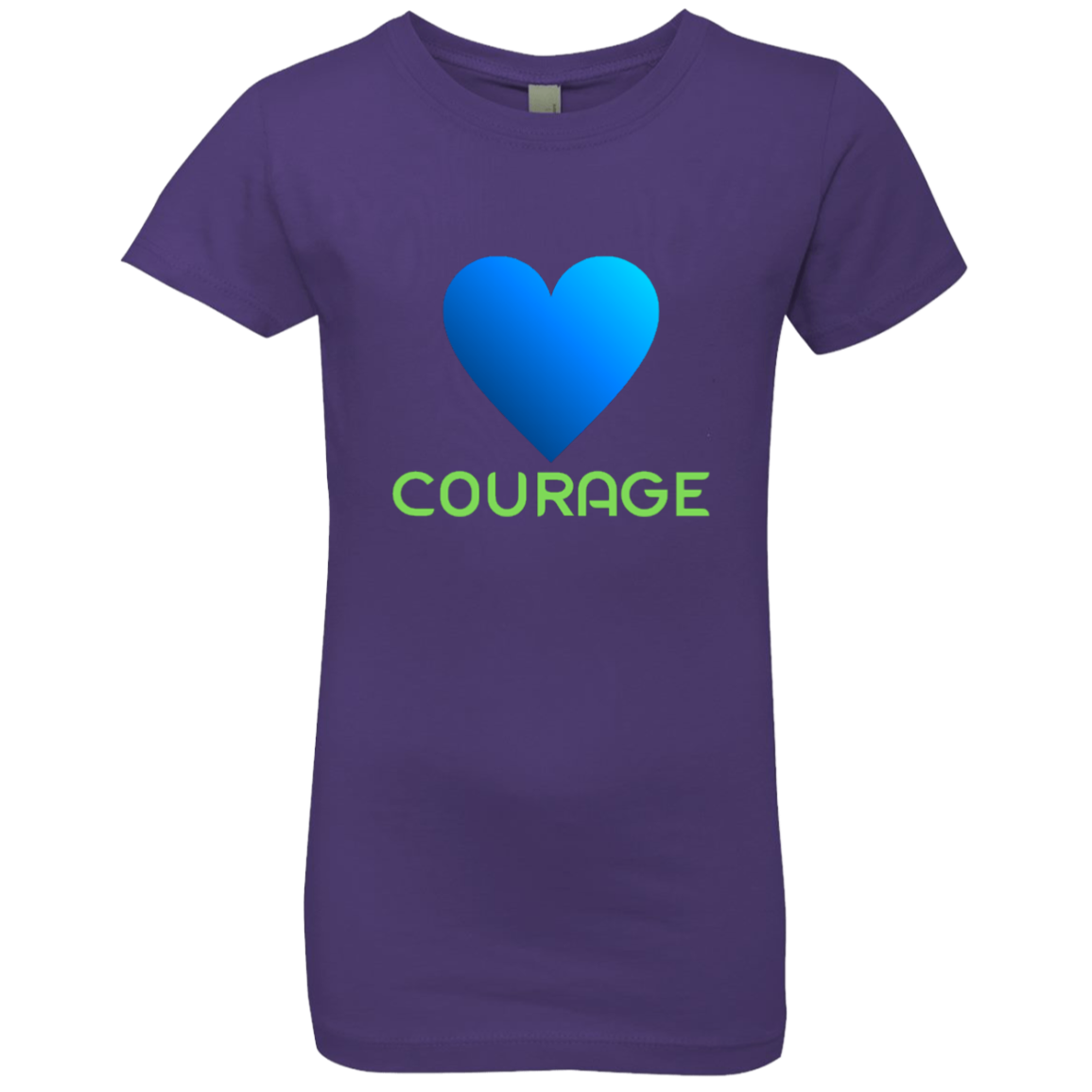 Blue heart - Courage - Girls' Princess T-Shirt