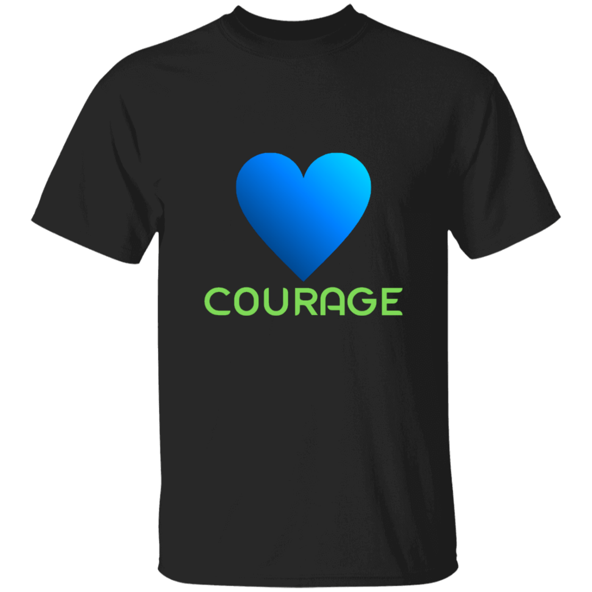 Blue heart - Courage - Youth 5.3 oz 100% Cotton T-Shirt