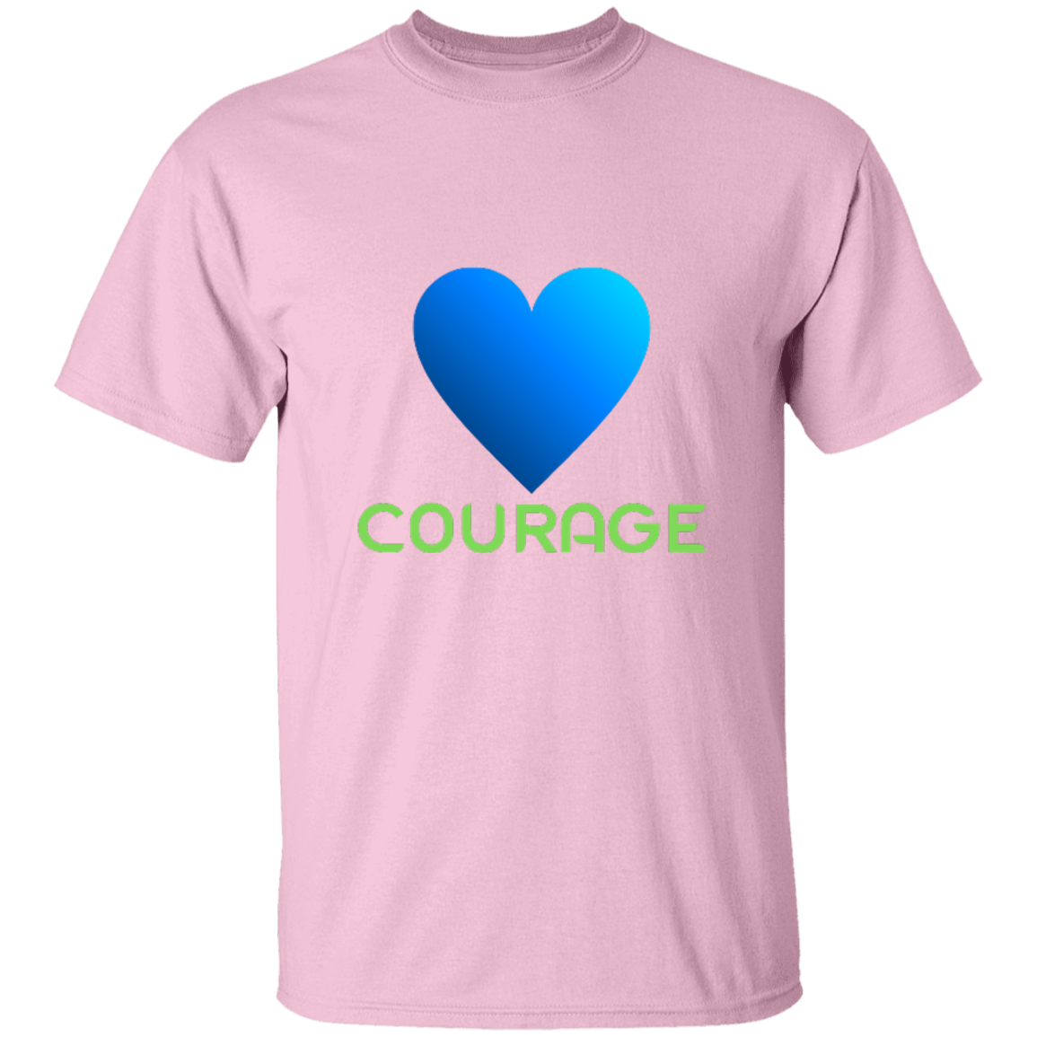 Blue heart - Courage - Youth 5.3 oz 100% Cotton T-Shirt