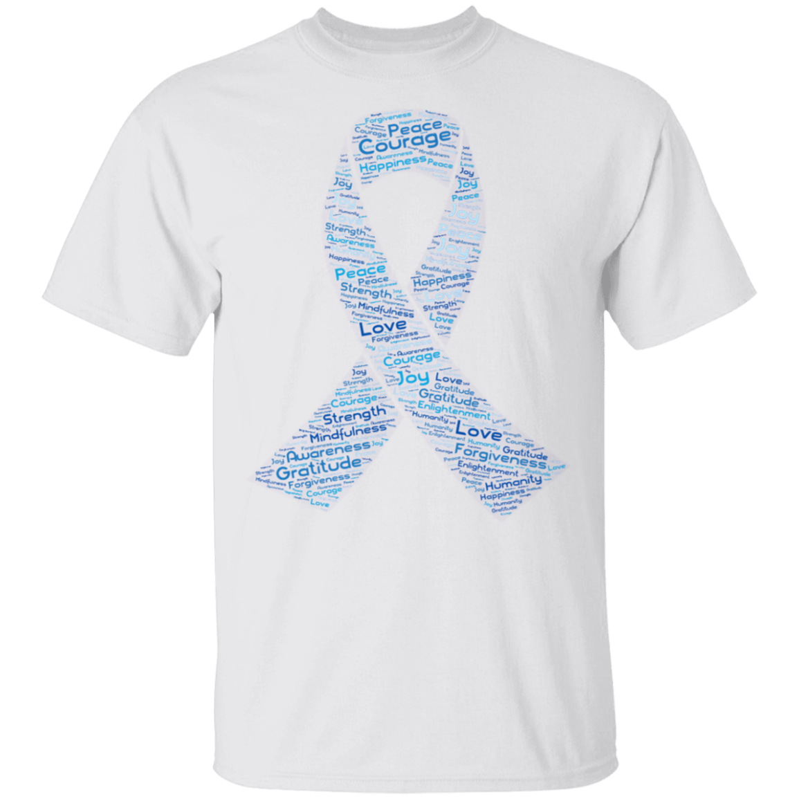 Word Art Ribbon - Youth 5.3 oz 100% Cotton T-Shirt