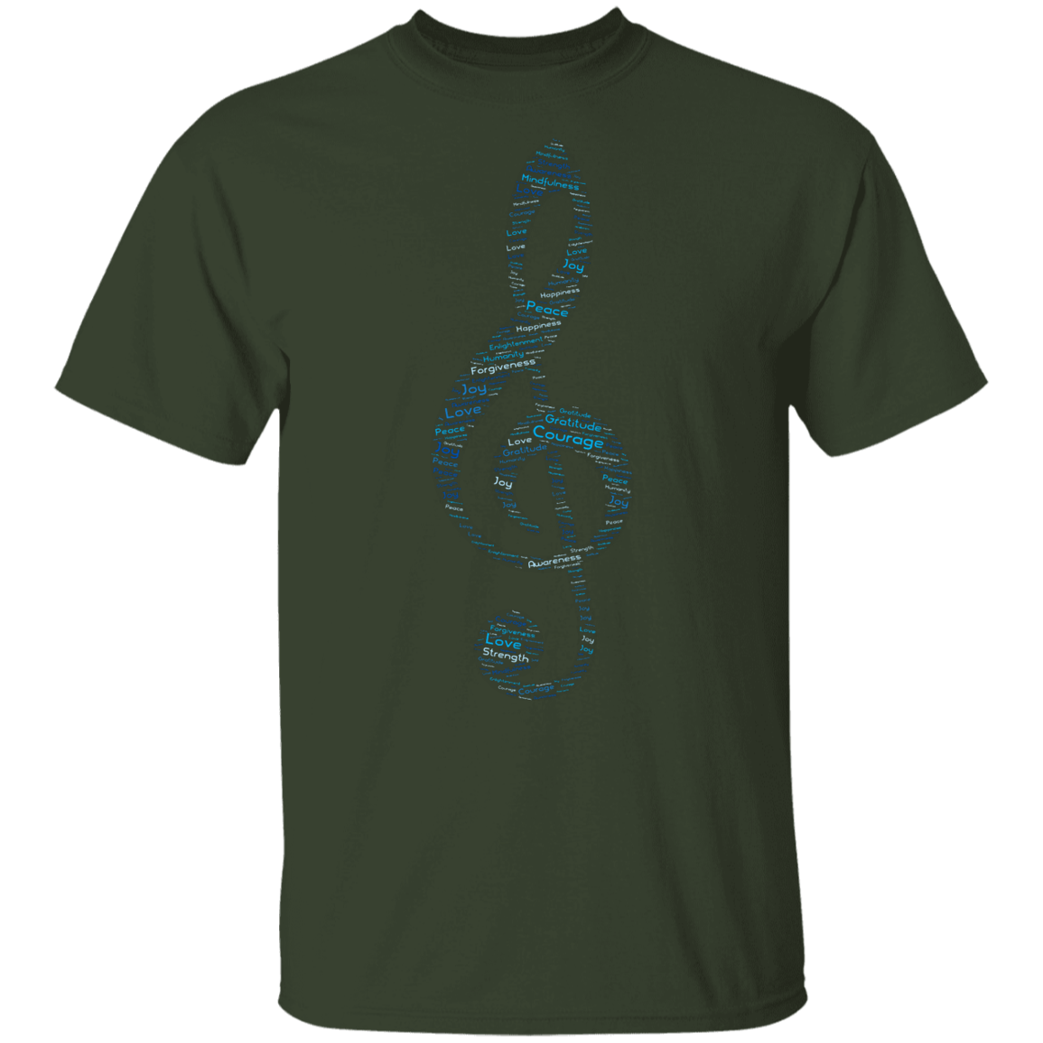 Word Art Music Note - Youth 5.3 oz 100% Cotton T-Shirt