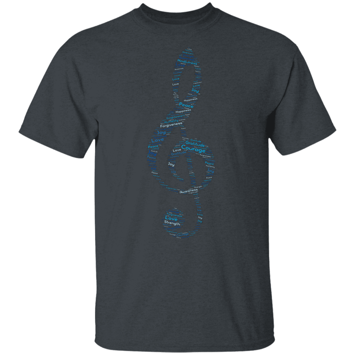 Word Art Music Note - Youth 5.3 oz 100% Cotton T-Shirt