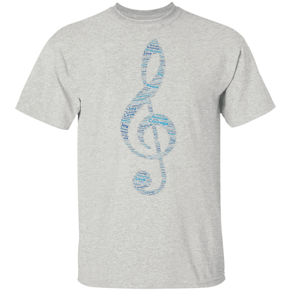 Word Art Music Note - Youth 5.3 oz 100% Cotton T-Shirt