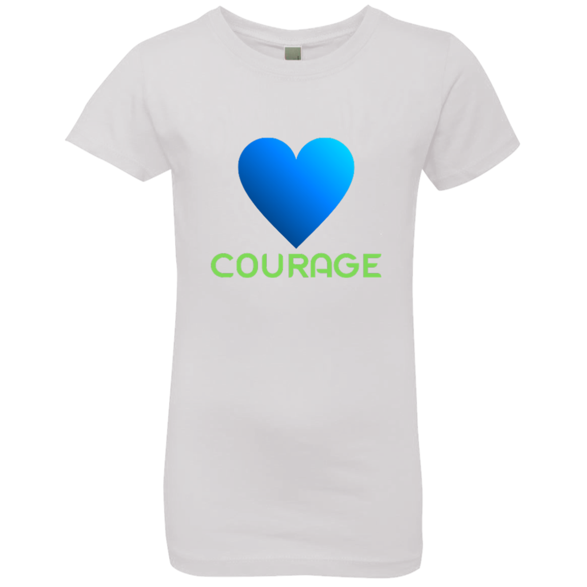 Blue heart - Courage - Girls' Princess T-Shirt