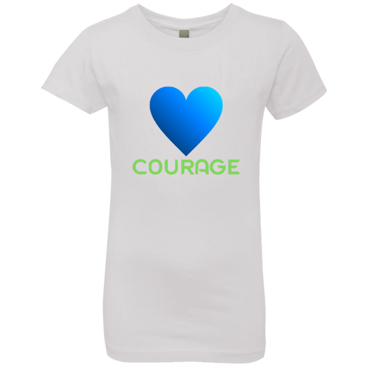 Blue heart - Courage - Girls' Princess T-Shirt