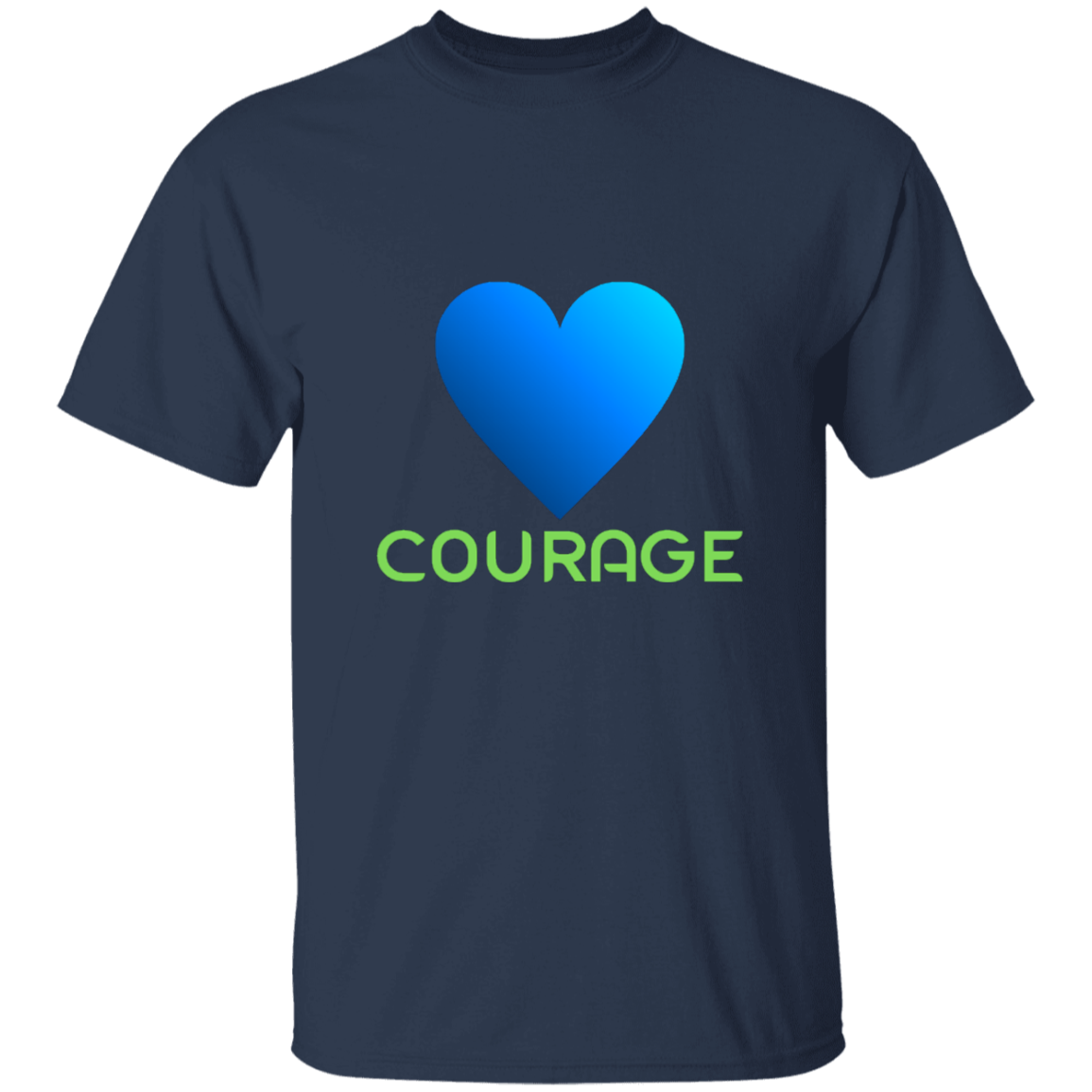 Blue heart - Courage - Youth 5.3 oz 100% Cotton T-Shirt