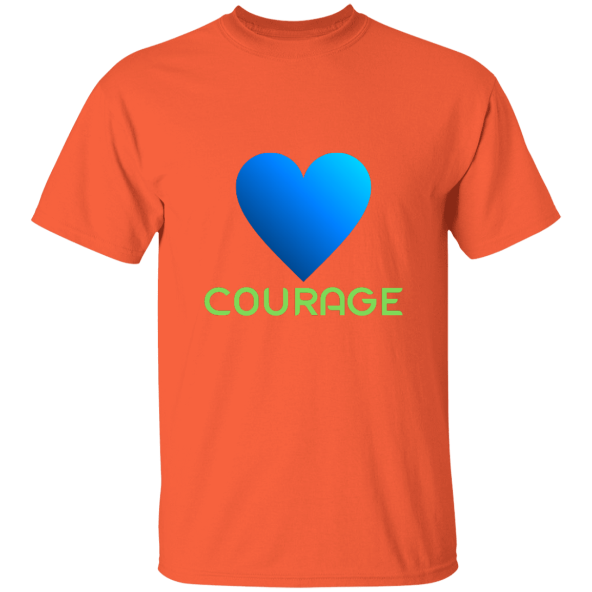 Blue heart - Courage - Youth 5.3 oz 100% Cotton T-Shirt