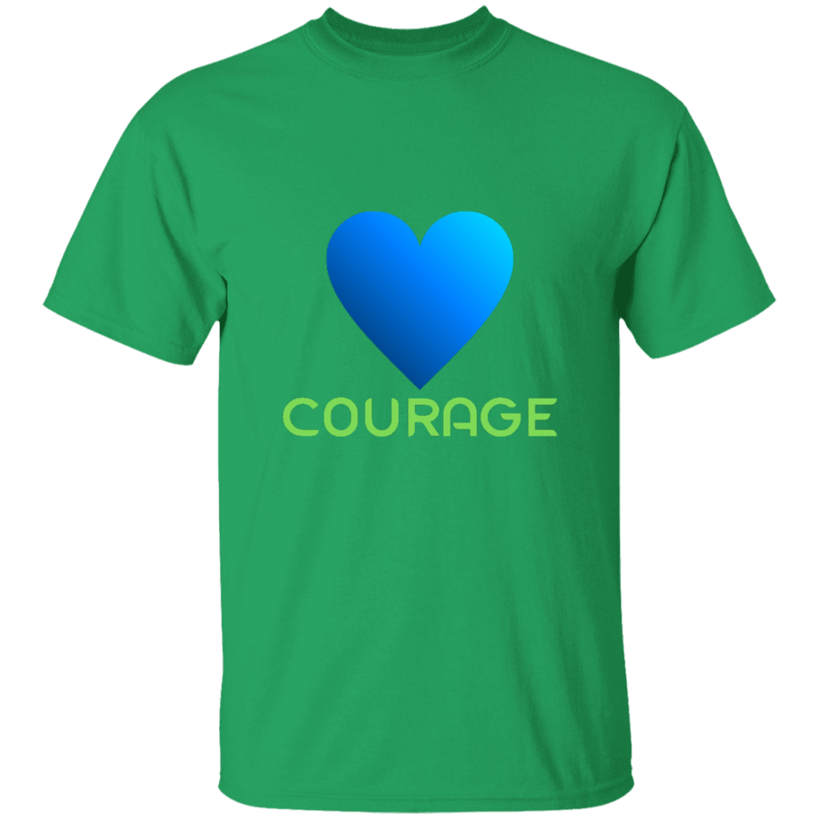 Blue heart - Courage - Youth 5.3 oz 100% Cotton T-Shirt