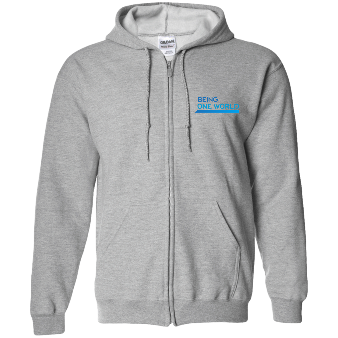 Zip Up Hooded Sweatshirt W/Logo