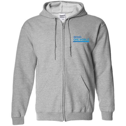 Zip Up Hooded Sweatshirt W/Logo