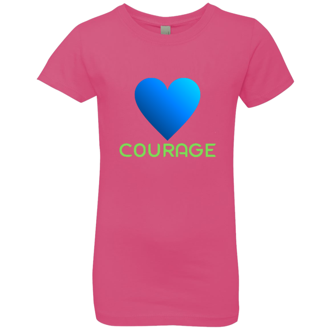 Blue heart - Courage - Girls' Princess T-Shirt