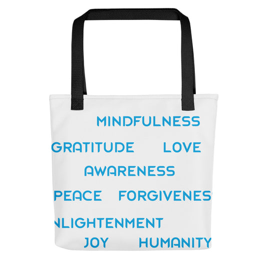 Tote bag with Positive Word Wrap